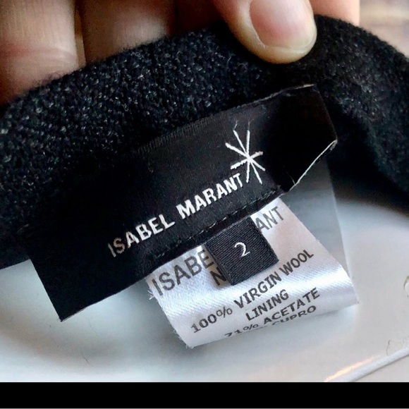 Isabel Marant 100% virgin wool charcoal trousers sz 2 - Picture 11 of 12